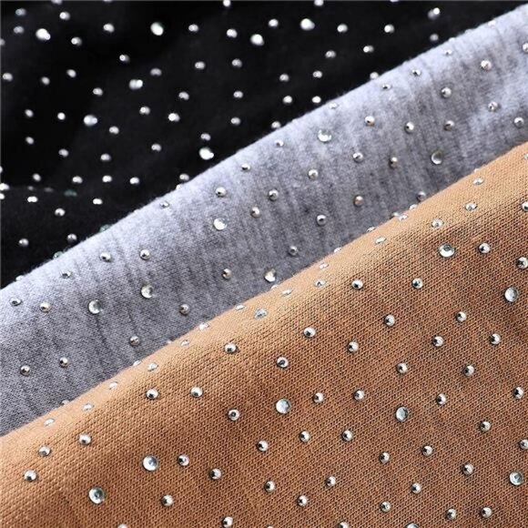 Rhinestone Headband Black Wide Head Wraps Crystal Bling Headbands - Picture 6 of 8